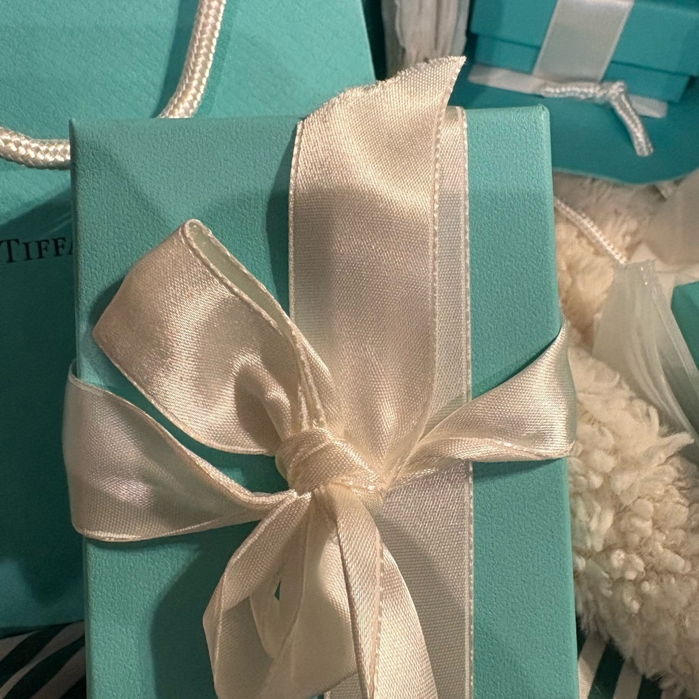 Just in time for the holidays—-Tiffany Blue Gift Box with white Ribbon